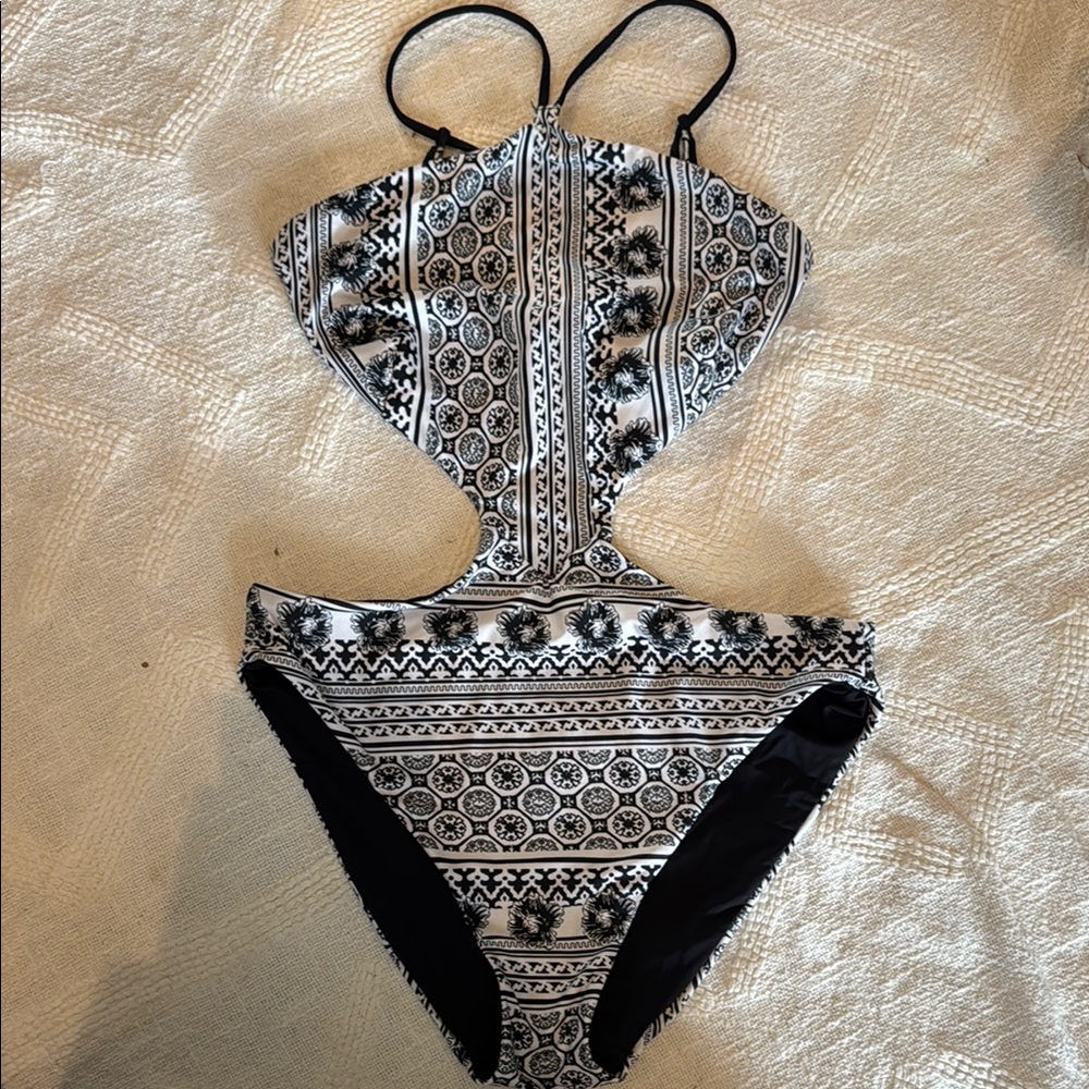 Bikini Village Black and White Reversible Swimsuit